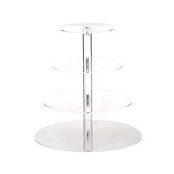 Présentoir à cocktail plexiglas 4 niveaux ronds - 32 cm