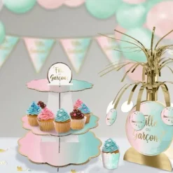 Présentoir à cupcakes - Fille ou Garçon ? - Collection Gender Reveal