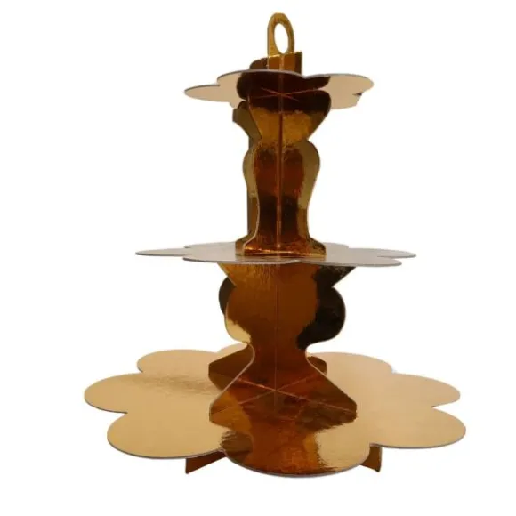 Présentoir à gâteaux de 3 étages - 37 cm - Couleur au choix
