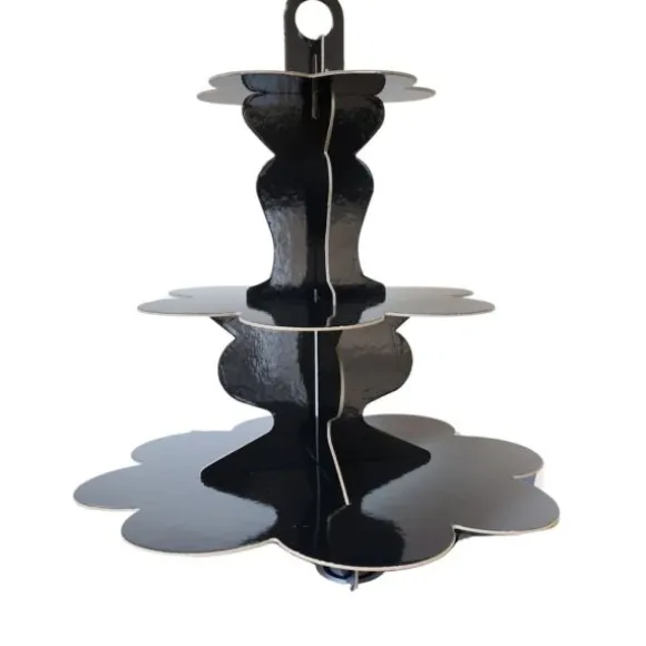 Présentoir à gâteaux de 3 étages - 37 cm - Couleur au choix