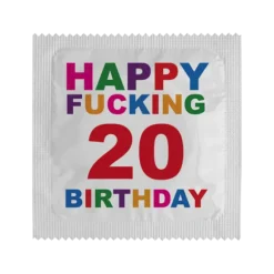 Préservatif Humoristique "Happy Birthday 20"