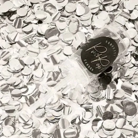 Push Pop Confettis - Couleur Argent ou Or