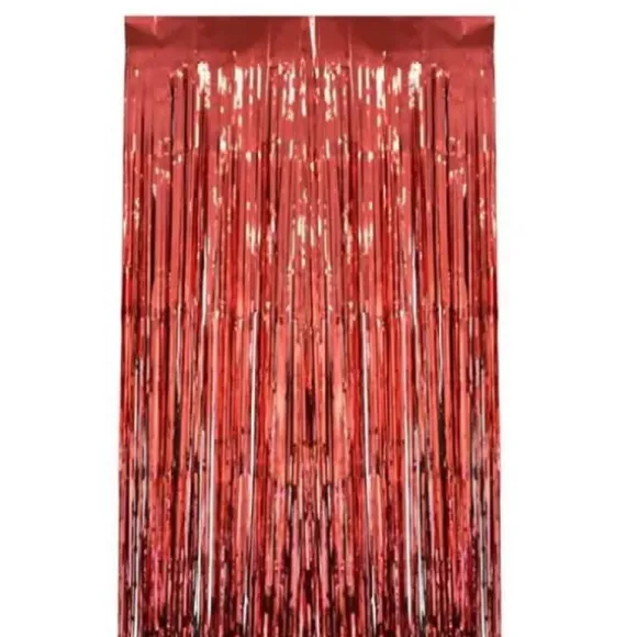 Rideau à lamelles rouges - 2,4 x 0,9 m