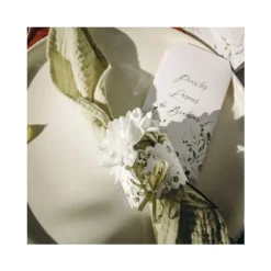 10 Ronds de serviette - Collection Sauge Green