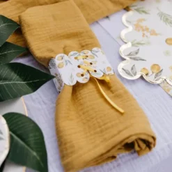 10 Ronds de serviette - Collection Mimosa