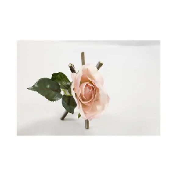 Rose sur support Abaca - Couleur au choix