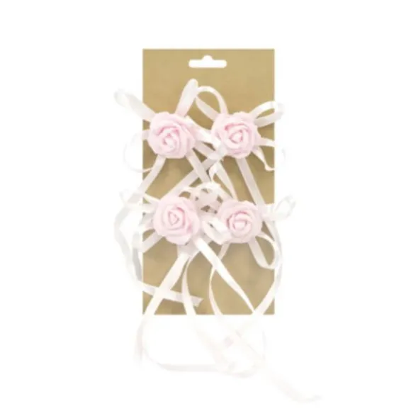 Rose sur support Abaca - Couleur au choix