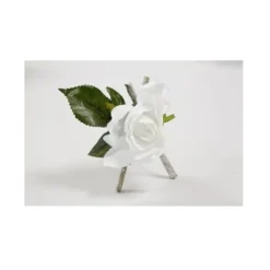 Rose sur support Abaca - Couleur au choix