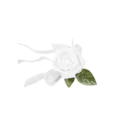 Rose sur support Abaca - Couleur au choix