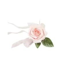 Rose sur support Abaca - Couleur au choix