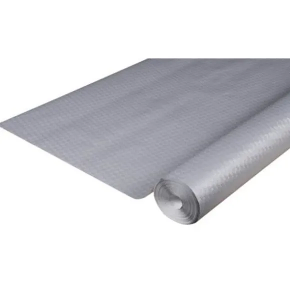 Rouleau de nappe métallisé en papier gaufré - 120 cm x 20 m - Couleur au choix