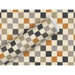 Rouleau de papier cadeau - 2 x 0,7 m - Check Up Boho