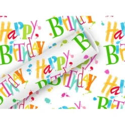 Rouleau de papier cadeau - 2 x 0,7 m - Happy Birthday Dance
