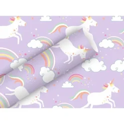 Rouleau de papier cadeau - 2 x 0,7 m - Licorne