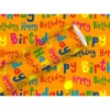 Rouleau de papier cadeau - 2 x 0,7 m - Pop Happy Birthday Orange
