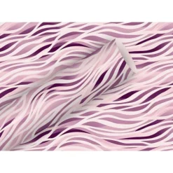 Rouleau de papier cadeau - 2 x 0,7 m - Vagues violettes