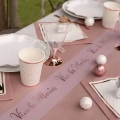 Ruban de tulle Vive les Mariés - Rose Gold