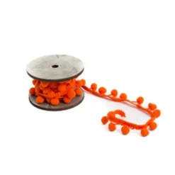Ruban à Pompons Pérou - Orange