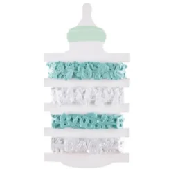 4 Rubans Assortis "Baby" - Vert Menthe