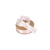 Ruban Satin Amour Rose et Or