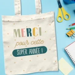 Sac cabas en coton - Merci pour cette super année - Collection Merci pour cette année