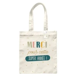 Sac cabas en coton - Merci pour cette super année - Collection Merci pour cette année