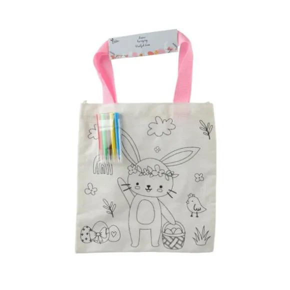 Sac cadeau à colorier en polyester - Pâques