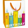 Sac cadeau en papier - Bougies colorées - Taille S