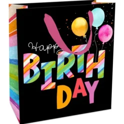 Sac cadeau en papier - Happy Birthday - Taille M