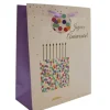 Sac cadeau en papier - Joyeux Anniversaire avec gâteau à confettis - Taille M
