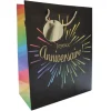 Sac cadeau en papier - Joyeux Anniversaire avec feux d'artifice - Taille M