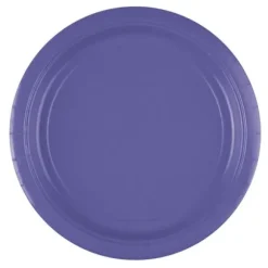 Sachet de 8 assiettes - Violet - 22,8 cm