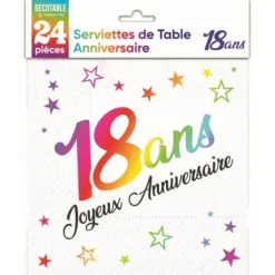 Sachet de 6 ballons Métallisés Argent - Joyeux Anniversaire