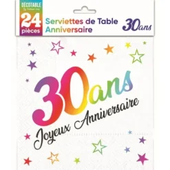 Sachet de 6 ballons Métallisés Argent - Joyeux Anniversaire