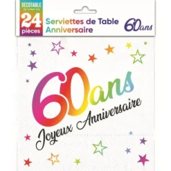 Sachet de 6 ballons Métallisés Argent - Joyeux Anniversaire