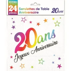 Sachet de 6 ballons Métallisés Argent - Joyeux Anniversaire