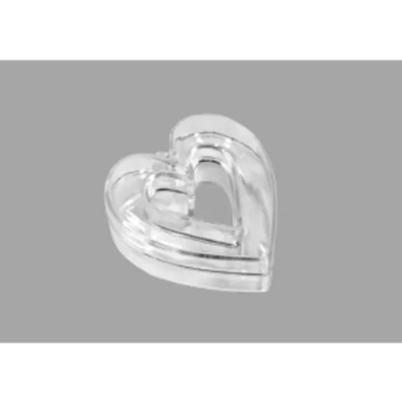 Sachet de 3 Boites Coeur - Transparent