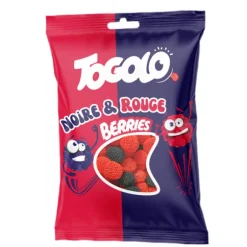 Sachet de bonbons gélifiés - Mures noires et rouges - TOGOLO - 125 g