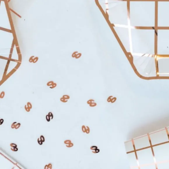 Sachet de confettis de table d'anniversaire "30 ans" - Rose gold