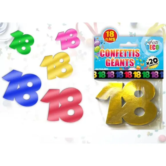 Sachet de confettis géants 18 ans