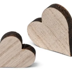 Sachet de 12 Cœurs en Bois