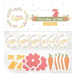 Sachet de 60 décorations de table - Joyeuses Pâques