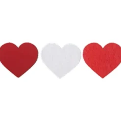 Sachet de 10 décorations en bois en forme de cœur à parsemer pour la Saint-Valentin
