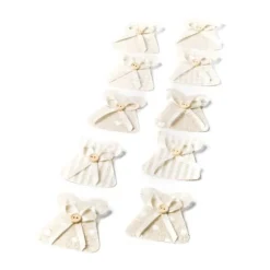 Sachet de 10 Etiquettes en Lin - Robes