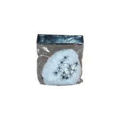 Sachet de 250g de toile d'araignée blanche et ses 12 araignées