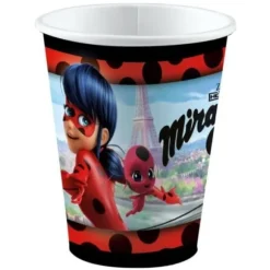 Sachet de 8 Gobelets en Carton "Miraculous Ladybug"