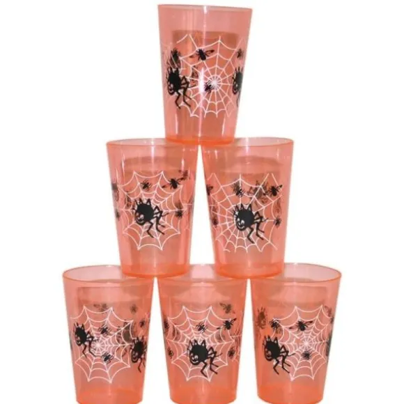 Sachet de 6 Gobelets en Plastique Rigide - Araignée