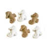 Sachet de 12 Hippocampes Pailletés Adhésifs - Blanc et Beige