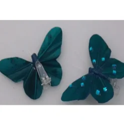 Sachet de 4 Papillons sur Pince avec Strass 8 Cm
