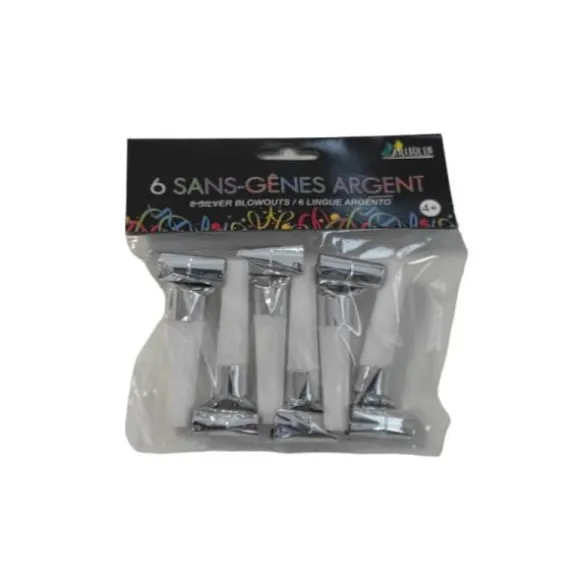 Sachet de 6 sans-gênes - Argent